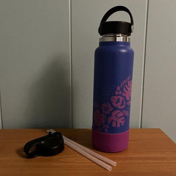 Hydro flask 40oz LIMITED EDITION Hawaii Wide Mouth w/ Flex Cap & Boot Hydrangea - Picture 1 of 7